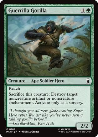 Guerrilla Gorilla (MSH-169) - Marvel Super Heroes Foil - Card Brawlers