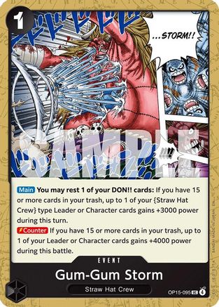 Gum-Gum Storm (OP15-095) - Adventure on Kami's Island - Card Brawlers