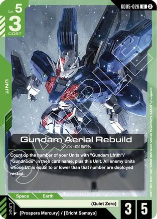 Gundam Aerial Rebuild (GD05-026) - Freedom Ascension - Card Brawlers