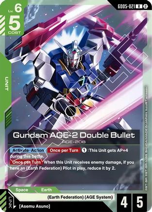 Gundam AGE-2 Double Bullet (GD05-021) - Freedom Ascension Holofoil - Card Brawlers