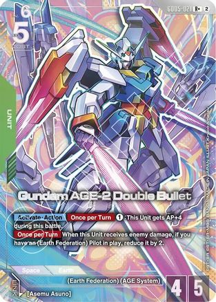 Gundam AGE-2 Double Bullet (R+) (GD05-021) - Freedom Ascension Holofoil - Card Brawlers