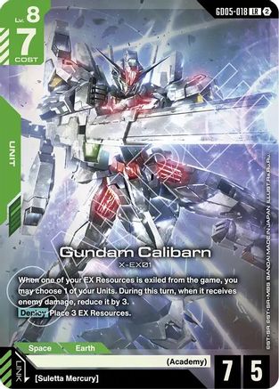 Gundam Calibarn (GD05-018) - Freedom Ascension Holofoil - Card Brawlers