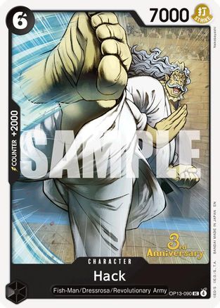 Hack (OP13-090) - Carrying On His Will: 3rd Anniversary Tournament Cards - Card Brawlers