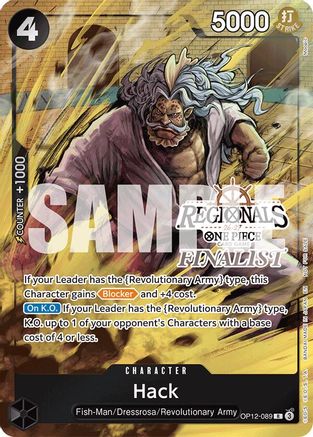 Hack (Regionals Finalist Card Set 26-27) (OP12-089) - One Piece Promotion Cards Foil - Card Brawlers