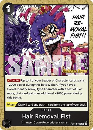 Hair Removal Fist (OP12-098) - Legacy of the Master Release Event Cards - Card Brawlers