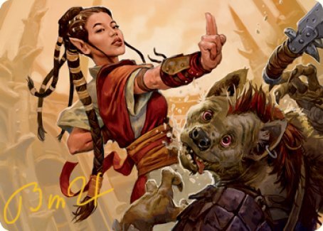 Half - Elf Monk Art Card (Gold - Stamped Signature) [Dungeons & Dragons: Adventures in the Forgotten Realms Art Series] - Card Brawlers