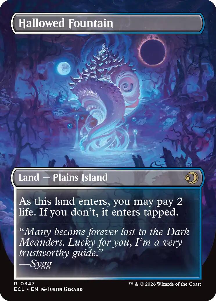 Hallowed Fountain (Borderless) [Lorwyn Eclipsed] - Card Brawlers