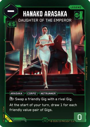 Hanako Arasaka - Daughter of the Emperor (Rare) (072) - Welcome to Night City Retail Foil - Card Brawlers