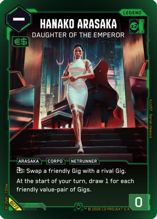 Hanako Arasaka - Daughter of the Emperor (Rare) (B072) - Welcome to Night City Beta Foil - Card Brawlers