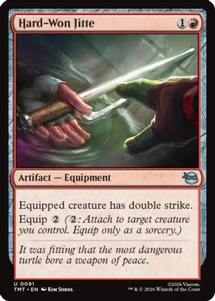 Hard-Won Jitte (TMT-091) - Teenage Mutant Ninja Turtles Foil - Card Brawlers