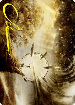 Harness Infinity Art Card (Gold - Stamped Signature) [Strixhaven: School of Mages Art Series] - Card Brawlers