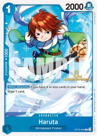 Haruta (OP13-045) - Carrying On His Will: 3rd Anniversary Tournament Cards - Card Brawlers