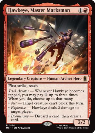 Hawkeye, Master Marksman (MSH-130) - Marvel Super Heroes - Card Brawlers