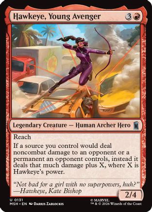 Hawkeye, Young Avenger (MSH-131) - Marvel Super Heroes - Card Brawlers