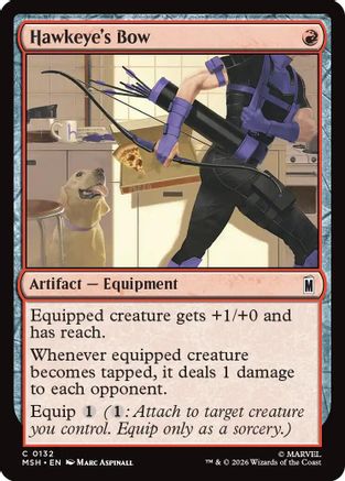Hawkeye's Bow (MSH-132) - Marvel Super Heroes Foil - Card Brawlers