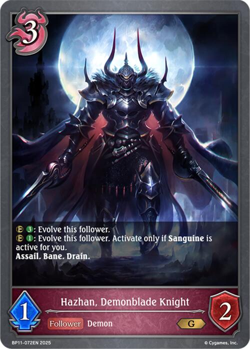 Hazhan, Demonblade Knight (BP11 - 072EN) [Bullet of Fate] - Card Brawlers