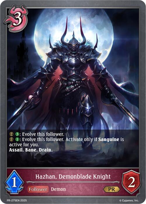 Hazhan, Demonblade Knight (PR - 275EN) [Promotional Cards] - Card Brawlers