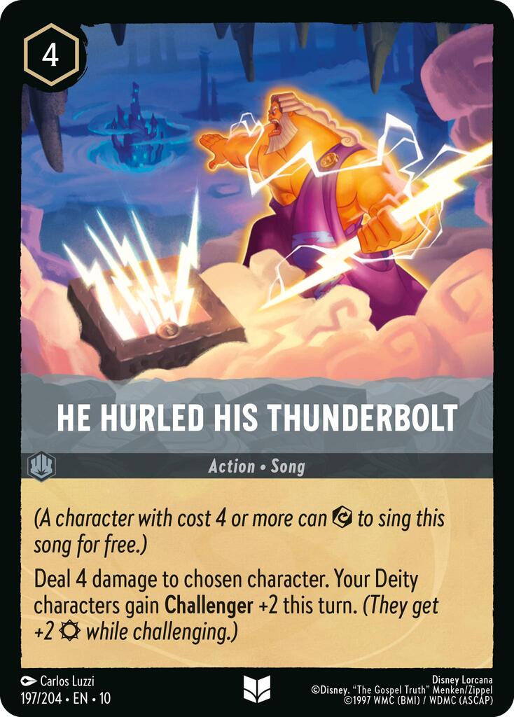 He Hurled His Thunderbolt (197/204) [Whispers in the Well] - Card Brawlers