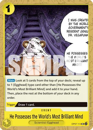 He Possesses the World's Most Brilliant Mind (Reprint) (OP07-114) - Premium Booster -The Best- Vol. 2 - Card Brawlers