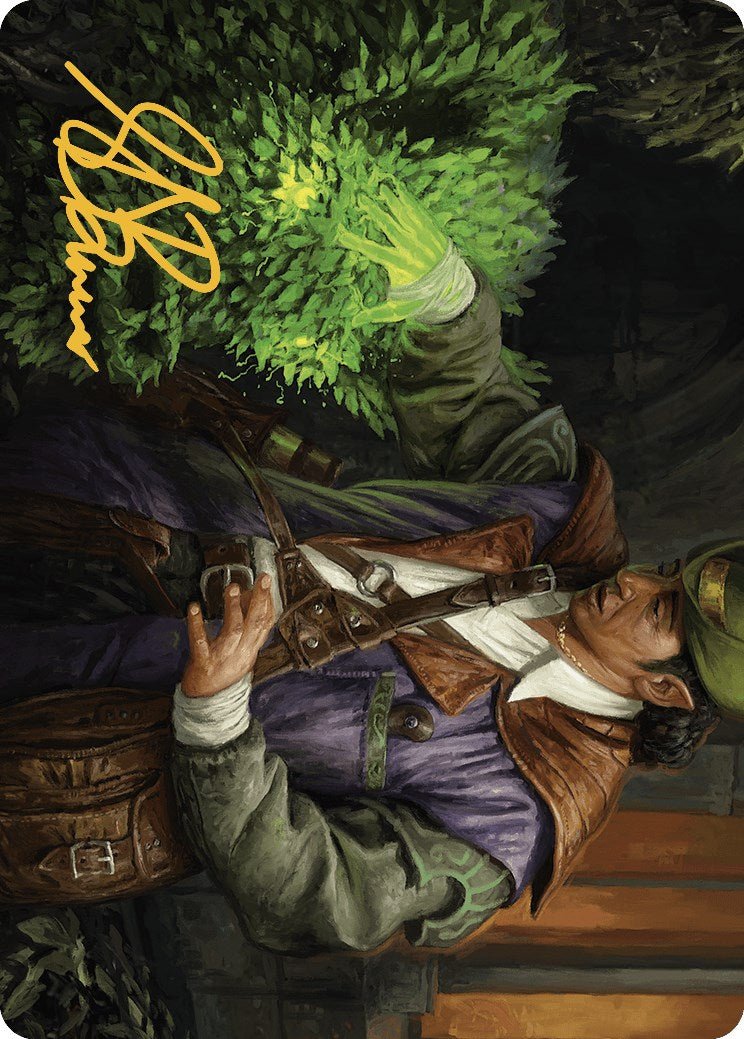 Hedge Whisperer Art Card (Gold - Stamped Signature) [Murders at Karlov Manor Art Series] - Card Brawlers