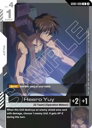 Heero Yuy (GD05-098) - Freedom Ascension Holofoil - Card Brawlers