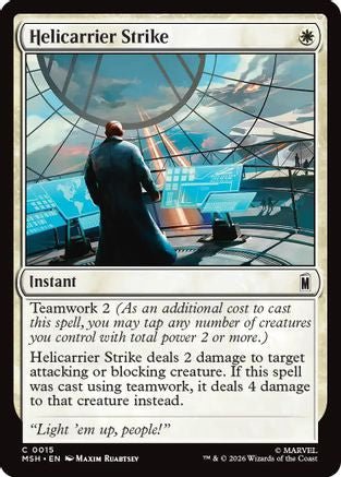 Helicarrier Strike (MSH-015) - Marvel Super Heroes Foil - Card Brawlers