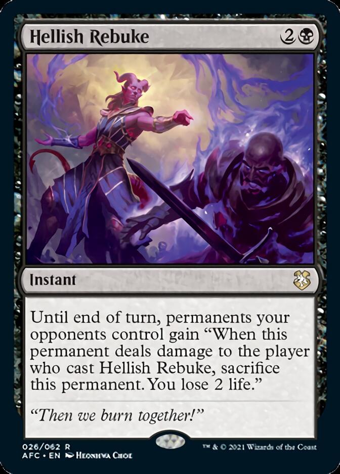 Hellish Rebuke [Dungeons & Dragons: Adventures in the Forgotten Realms Commander] - Card Brawlers