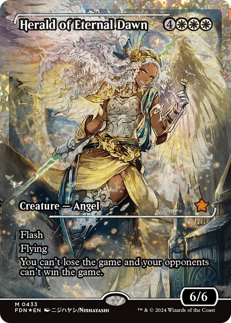 Herald of Eternal Dawn (Showcase) (Fracture Foil) [Foundations] - Card Brawlers