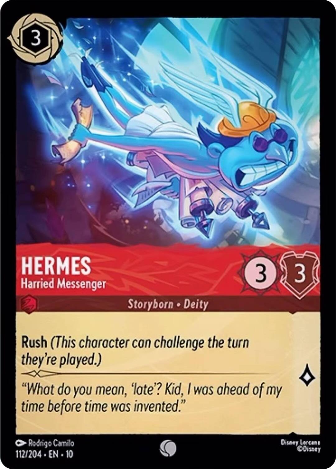 Hermes - Harried Messenger (112/204) [Whispers in the Well] - Card Brawlers