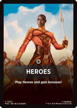 Heroes Theme Card (MSC-001) - Commander: Marvel Super Heroes - Card Brawlers