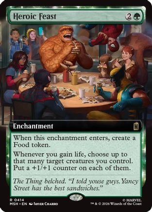 Heroic Feast (Extended Art) (MSH-414) - Marvel Super Heroes - Card Brawlers