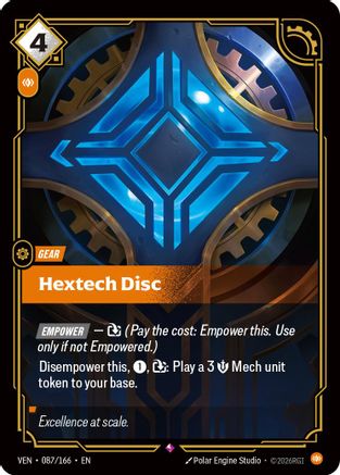 Hextech Disc (087/166) - Vendetta Foil - Card Brawlers