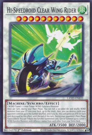 Hi-Speedroid Clear Wing Rider (LAVD-ENS33) - Legendary Arc-V Decks 1st Edition - Card Brawlers