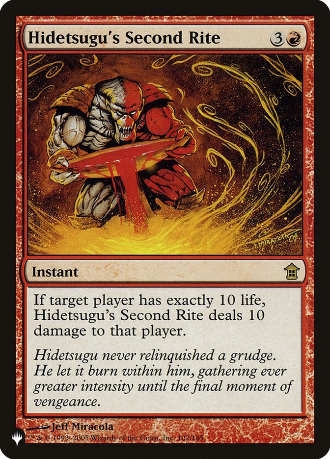 Hidetsugu's Second Rite [The List] - Card Brawlers