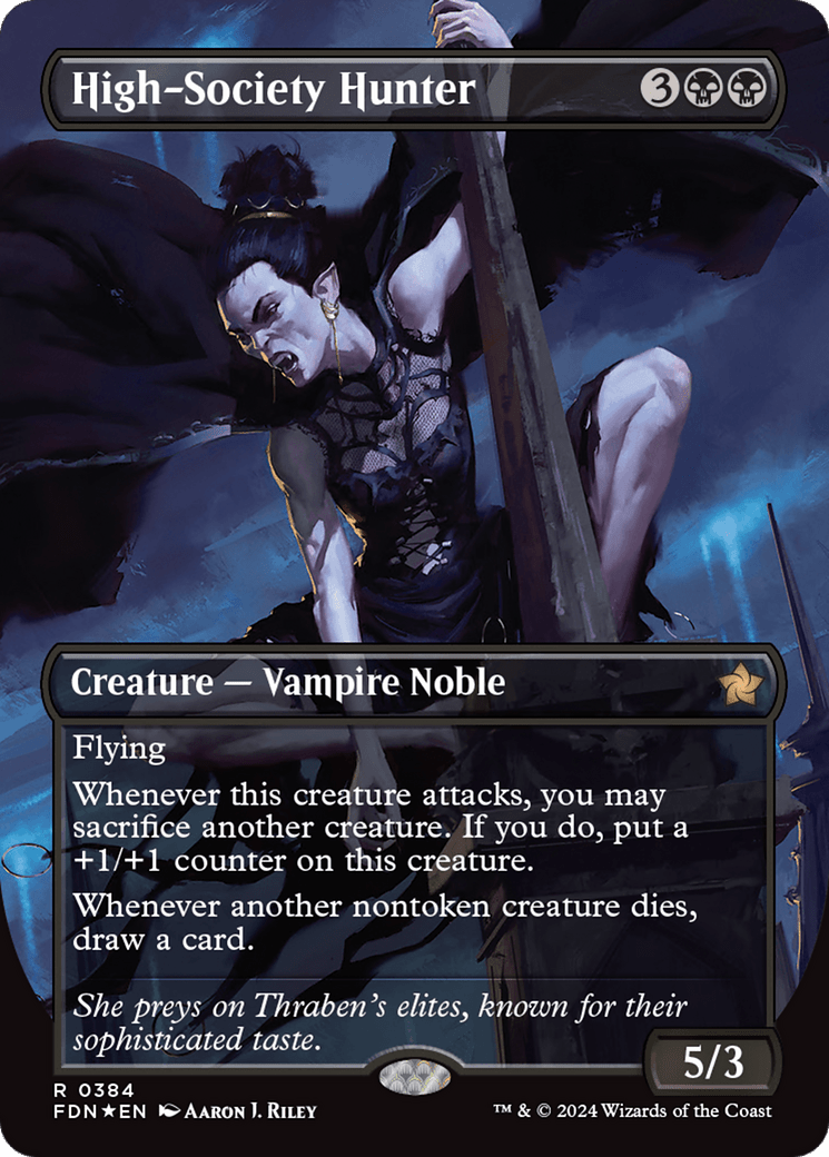 High - Society Hunter (Borderless) (Mana Foil) [Foundations] - Card Brawlers