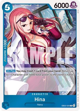Hina (EB03-025) - Extra Booster: One Piece Heroines Edition Foil - Card Brawlers