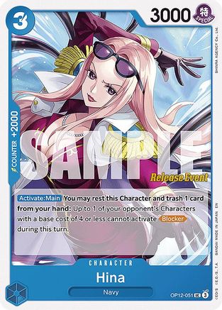 Hina (OP12-051) - Legacy of the Master Release Event Cards - Card Brawlers