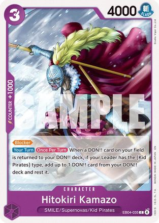 Hitokiri Kamazo (EB04-035) - The Azure Sea's Seven - Card Brawlers