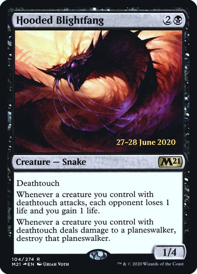 Hooded Blightfang [Core Set 2021 Prerelease Promos] - Card Brawlers