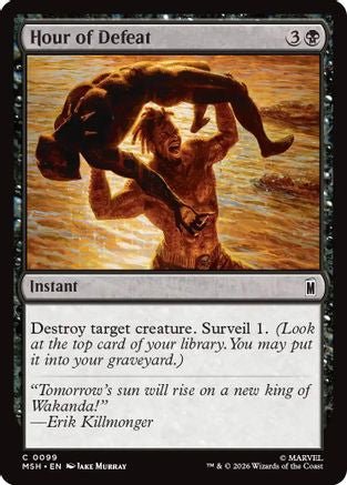 Hour of Defeat (MSH-099) - Marvel Super Heroes Foil - Card Brawlers