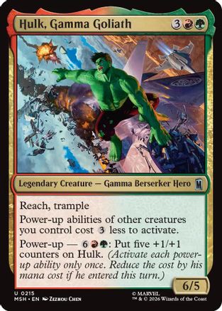 Hulk, Gamma Goliath (MSH-215) - Marvel Super Heroes Foil - Card Brawlers