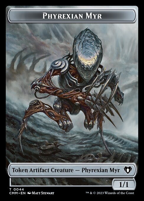 Human Soldier // Phyrexian Myr Double - Sided Token [Commander Masters Tokens] - Card Brawlers