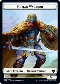 Human Warrior // Tibalt, Cosmic Impostor Emblem Double - Sided Token [Kaldheim Tokens] - Card Brawlers
