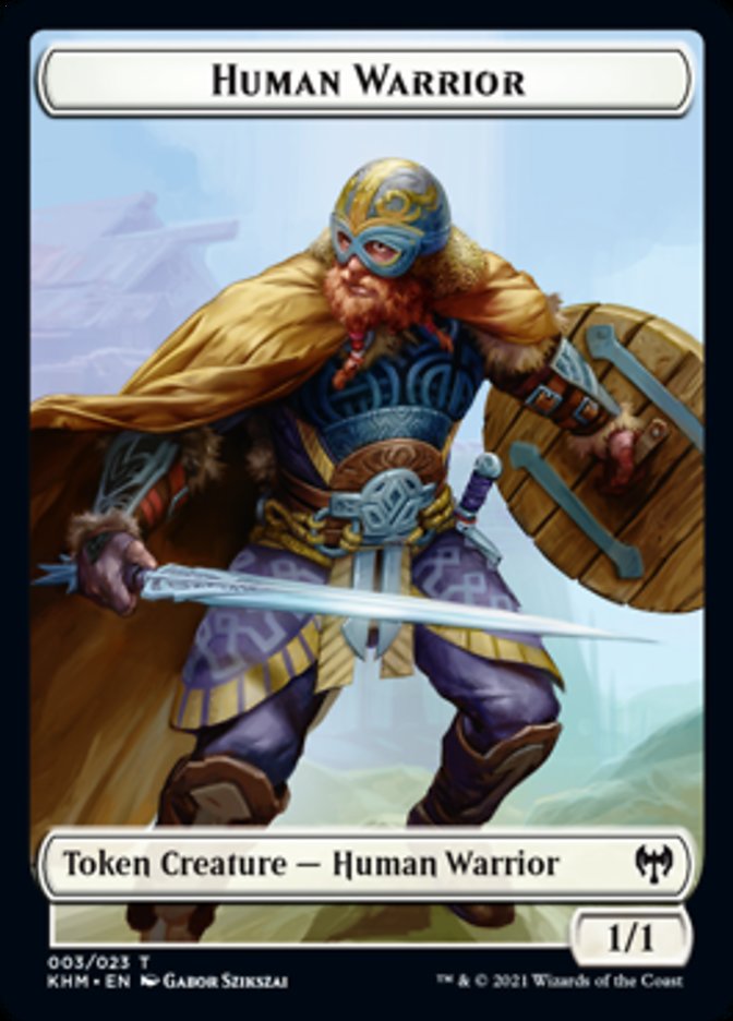 Human Warrior Token [Kaldheim Tokens] - Card Brawlers