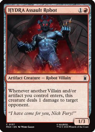 HYDRA Assault Robot (MSH-137) - Marvel Super Heroes - Card Brawlers
