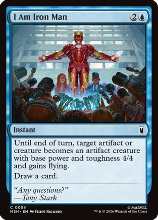 I Am Iron Man (MSH-058) - Marvel Super Heroes - Card Brawlers