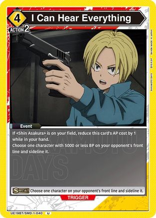 I Can Hear Everything (UE19BT/SMD-1-040) - UE19BT SAKAMOTO DAYS - Card Brawlers