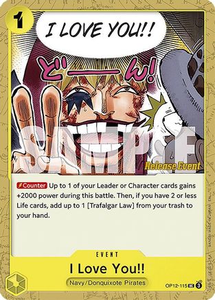 I Love You!! (OP12-115) - Legacy of the Master Release Event Cards - Card Brawlers