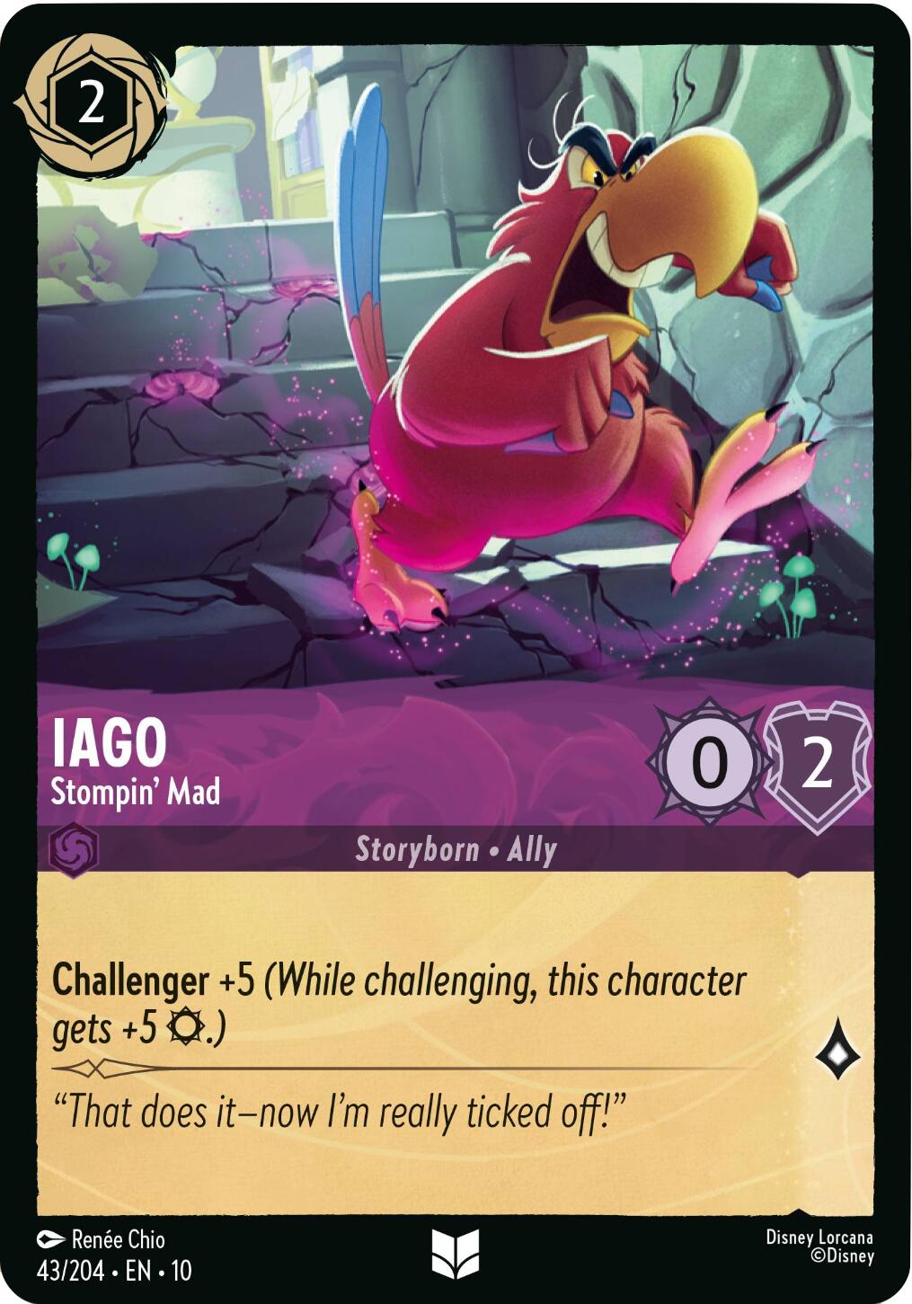 Iago - Stompin' Mad (43/204) [Whispers in the Well] - Card Brawlers