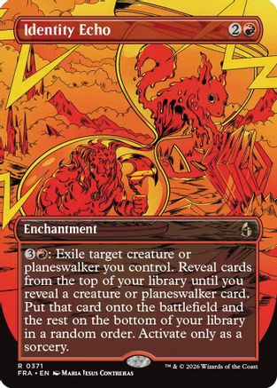 Identity Echo (Borderless) (FRA-371) - Reality Fracture Foil - Card Brawlers
